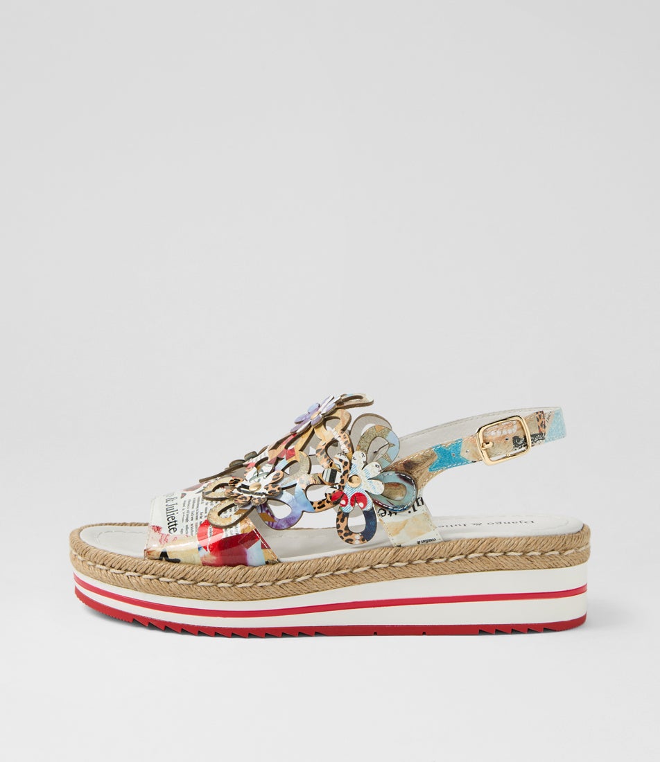 Aldo Collage Print Patent Leather Sandals Aldo Collage Print Patent Leather Sandals