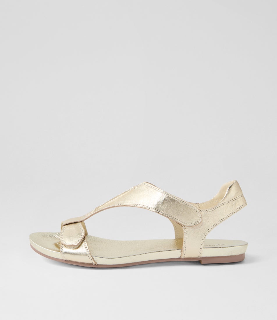 Jazma Pale Gold Leather Sandals