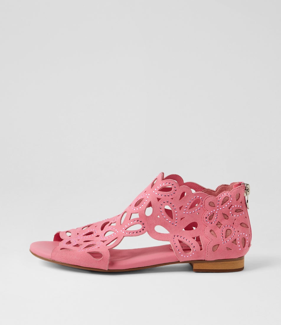 Preest Pink Suede Sandals