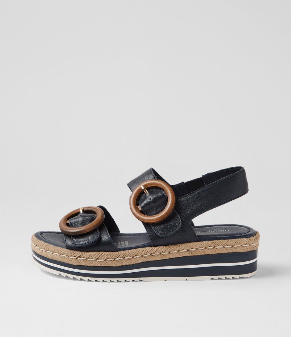 Aswell Navy Leather Sandals Aswell Navy Leather Sandals