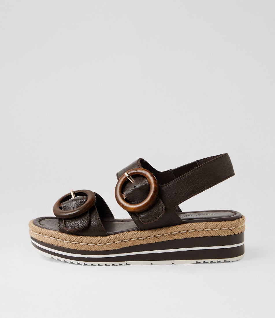 Aswell Choc Leather Sandals