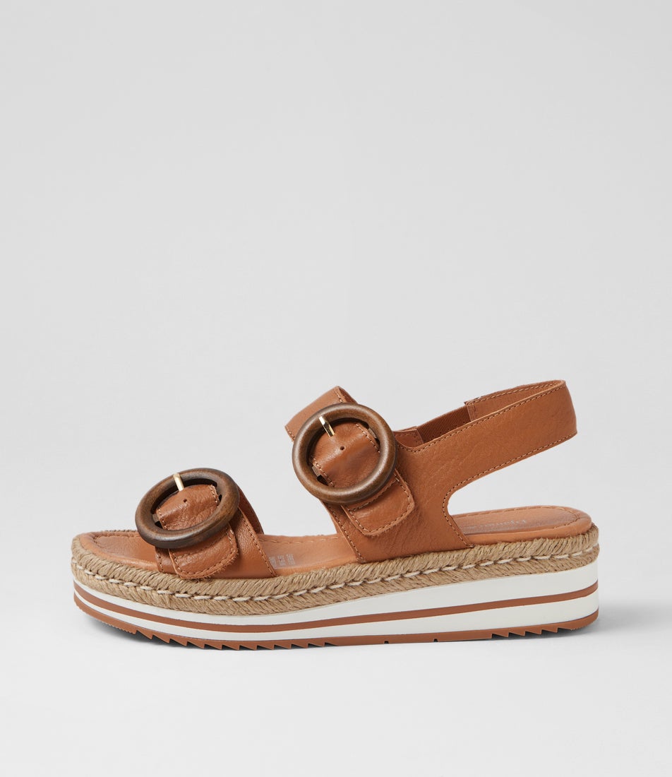 Aswell Dark Tan Leather Sandals Aswell Dark Tan Leather Sandals