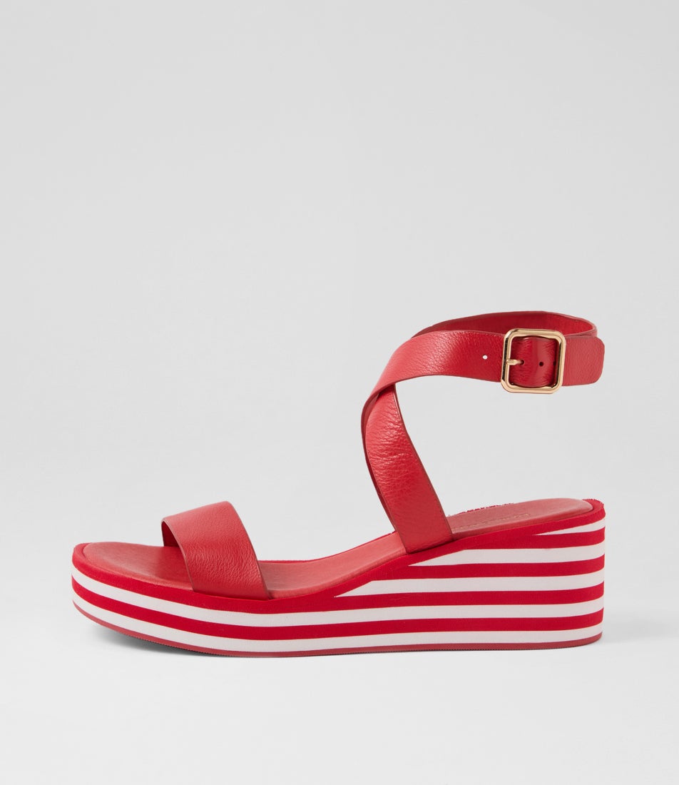 Farleys Red Leather Sandals Farleys Red Leather Sandals