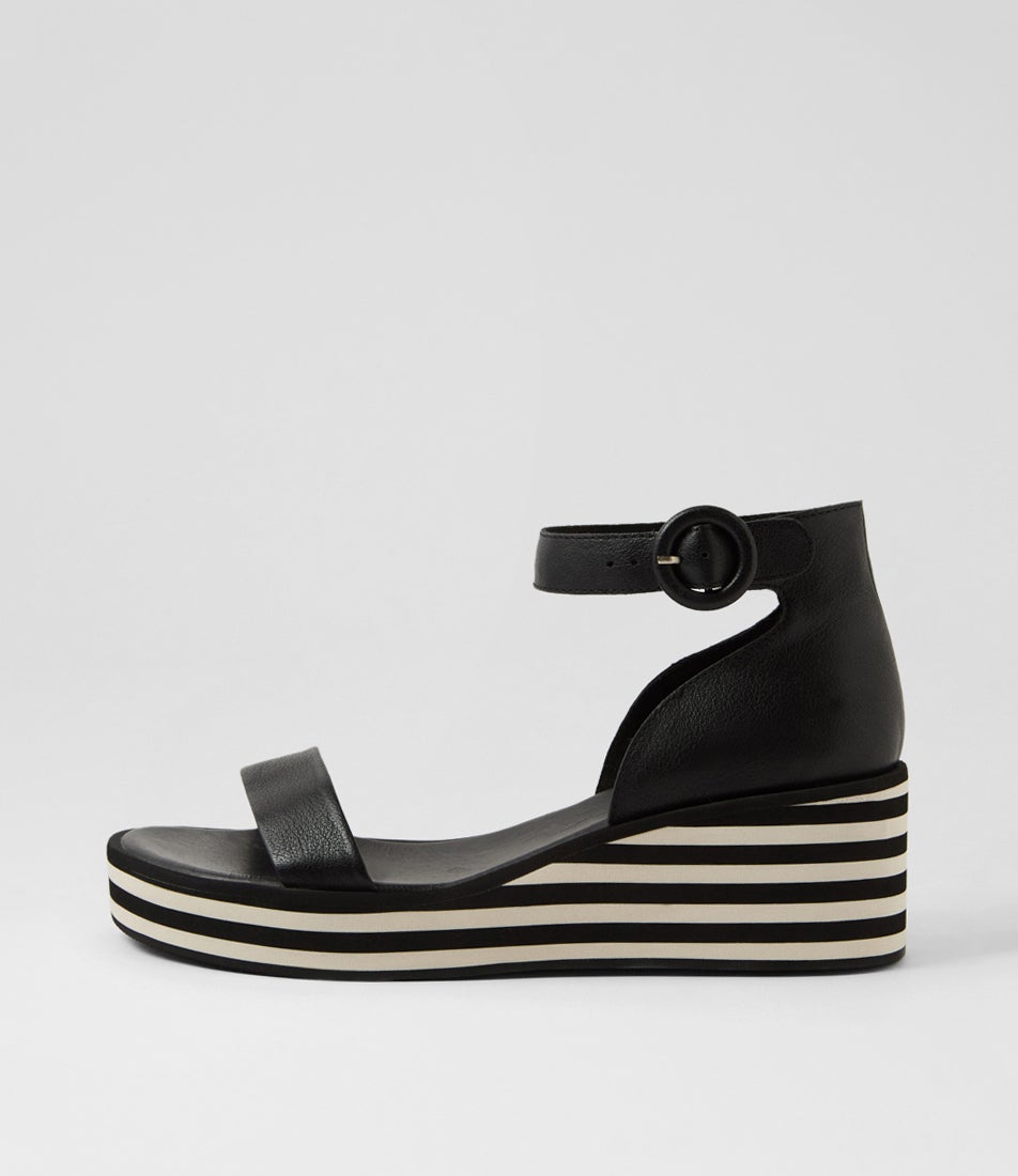 Fibbly Black Leather Sandals Fibbly Black Leather Sandals