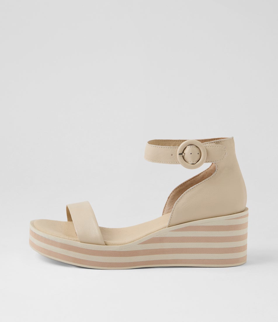 Fibbly Milk Leather Sandals Fibbly Milk Leather Sandals