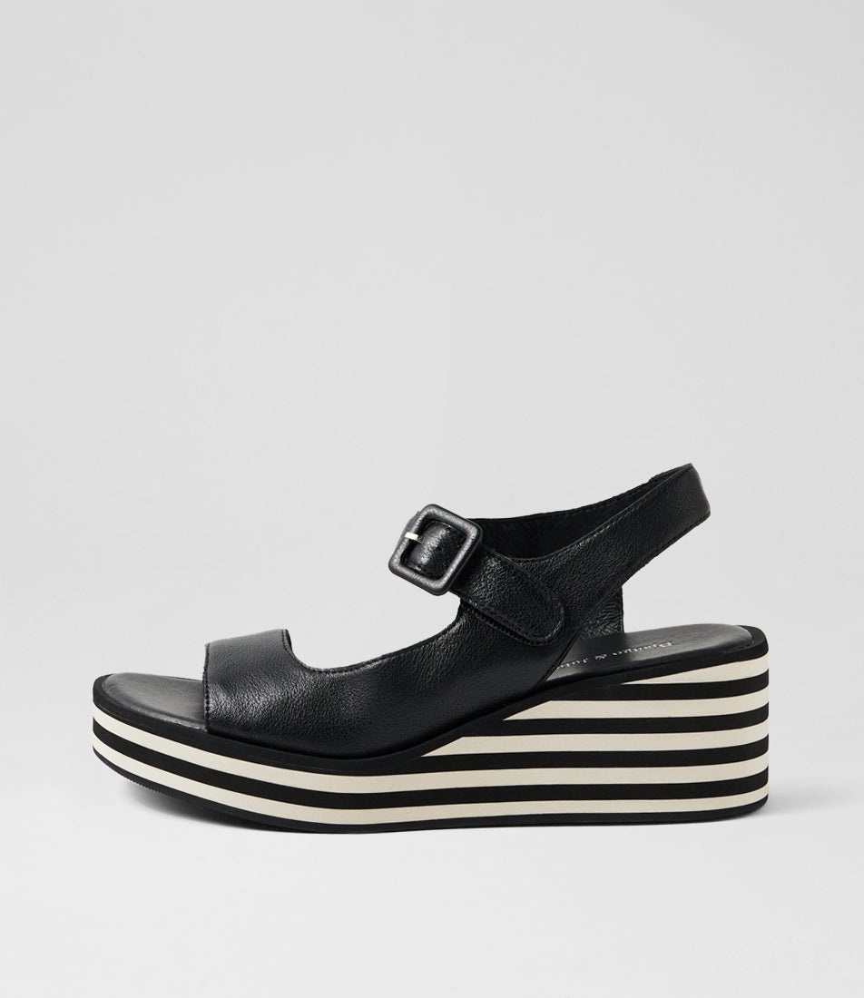 Figg Black Leather Sandals