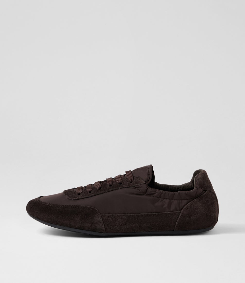 Brinkle Choc Suede Fabric Flat Shoes