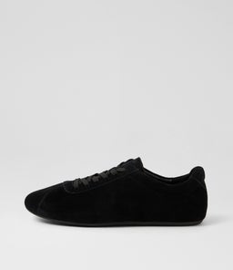Bookier Black Suede Lace Up Flats Bookier Black Suede Lace Up Flats
