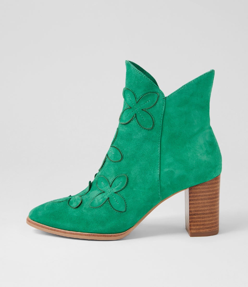 Alderte Emerald Natural Suede Ankle Boots Alderte Emerald Natural Suede Ankle Boots