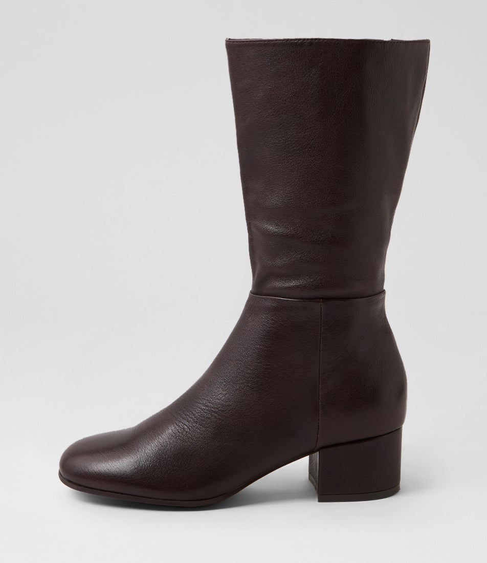 Bijous Choc Leather Calf Boots