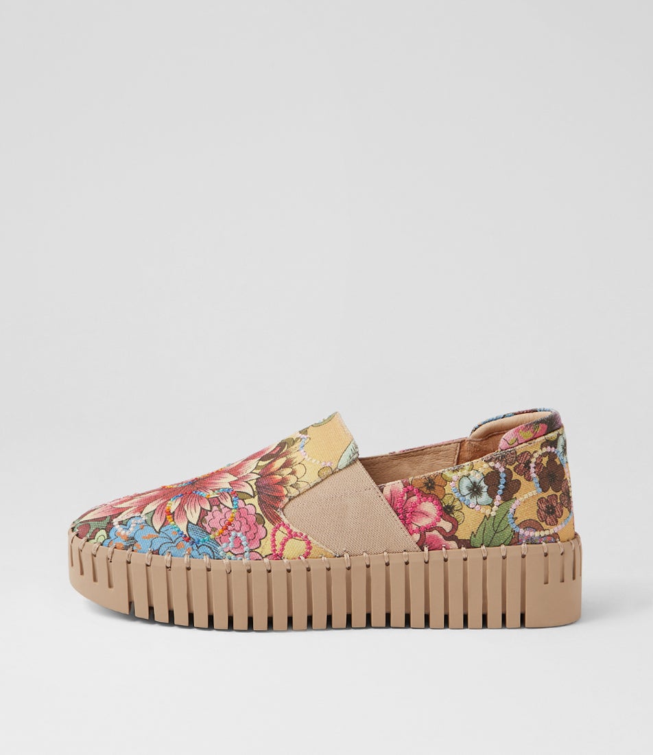 Brandts Camel Multi Flat Shoes