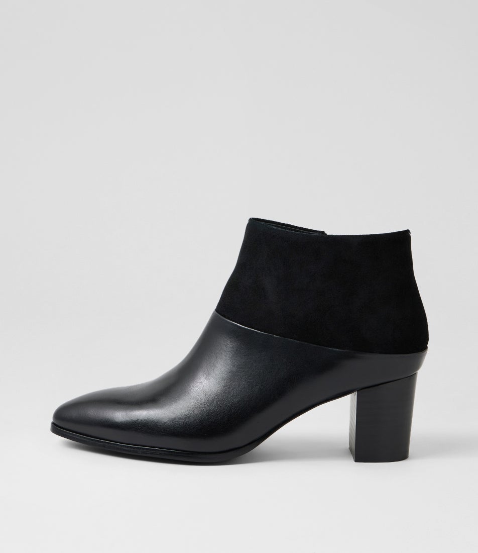 Blumas Black Leather Ankle Boots Blumas Black Leather Ankle Boots