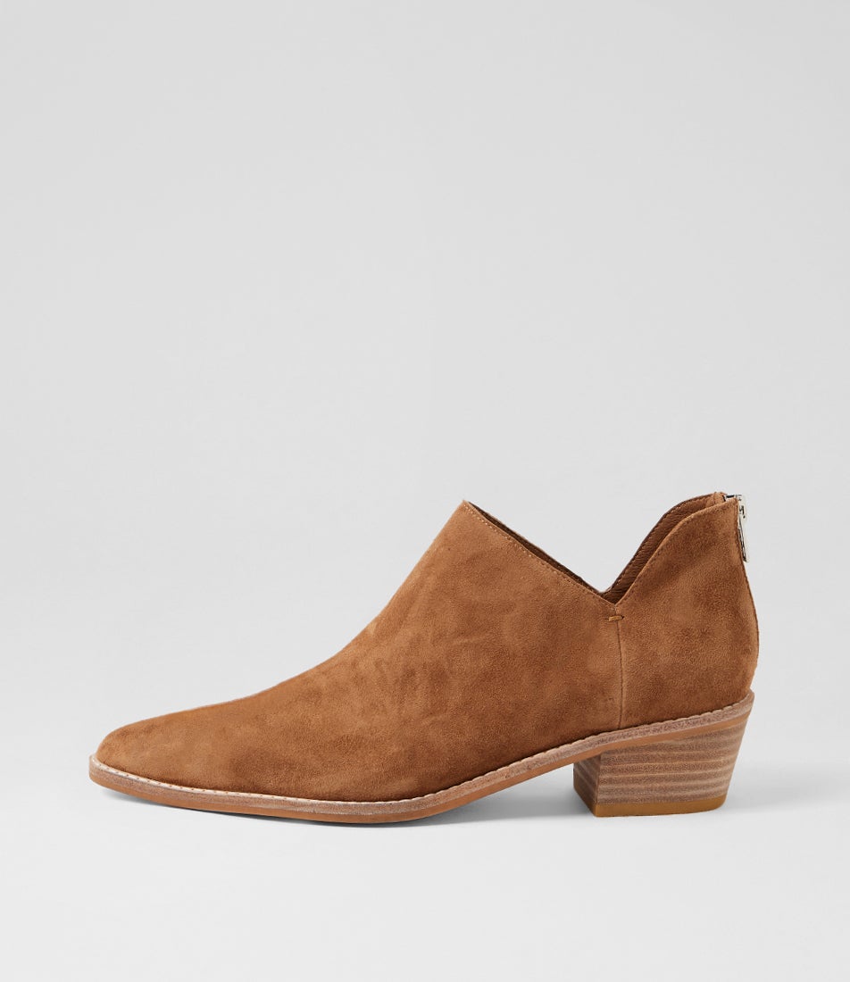 Dolfin Light Choc Suede Ankle Boots