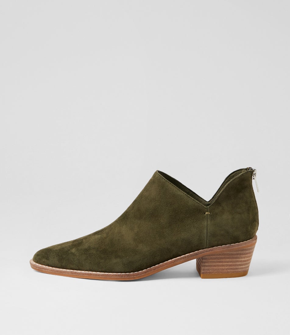 Dolfin Khaki Suede Ankle Boots Dolfin Khaki Suede Ankle Boots