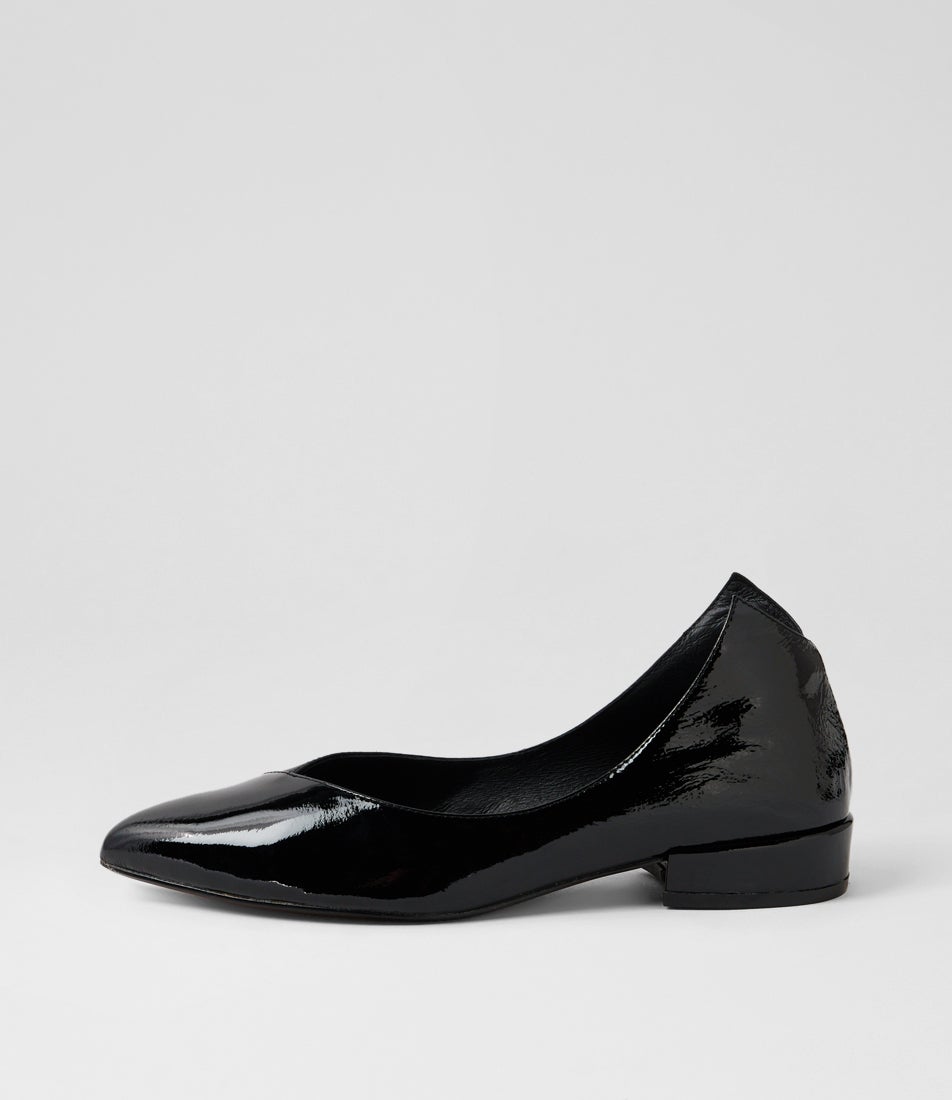 Ewa Black Patent Leather Ballet Flats