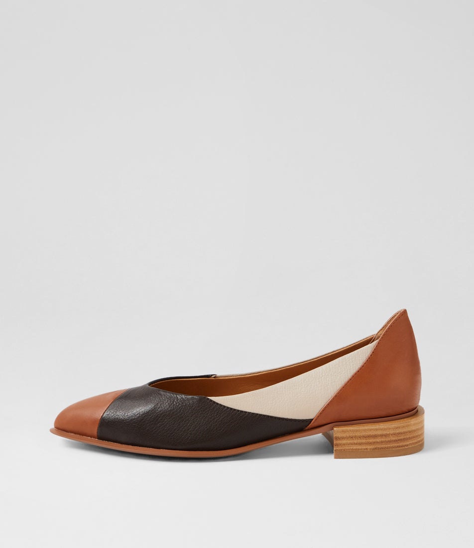Emberta Dark Rum Choc Multi Ballet Flats