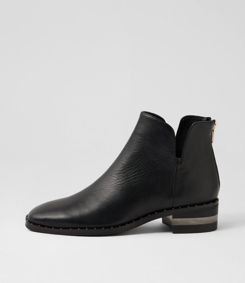 Folsoms Black Leather Ankle Boots Folsoms Black Leather Ankle Boots