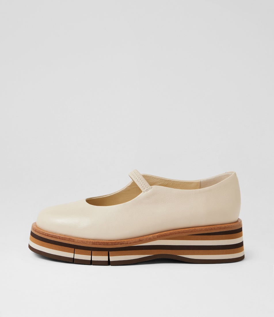 Gillamsy Milk Choc Tan Multi Leather Flat Shoes