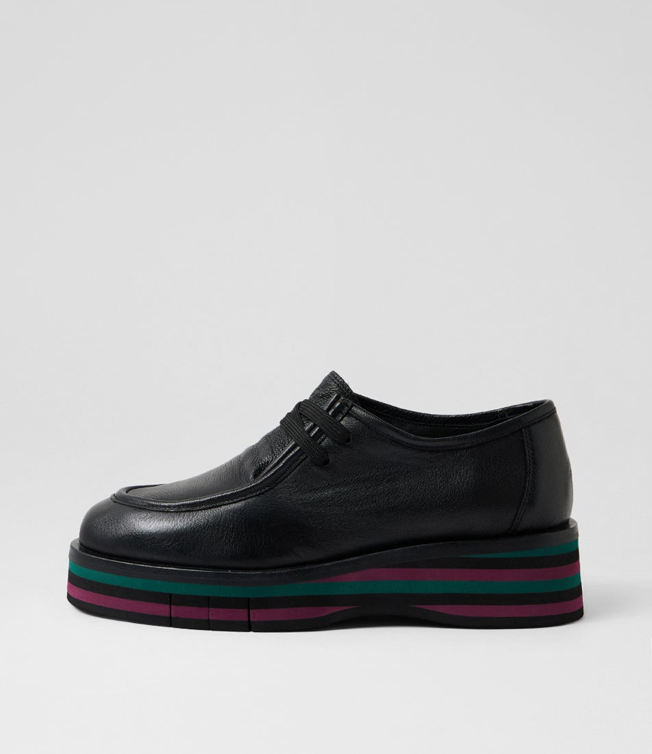 Gnota Black Forest Multi Leather Lace Up Flats