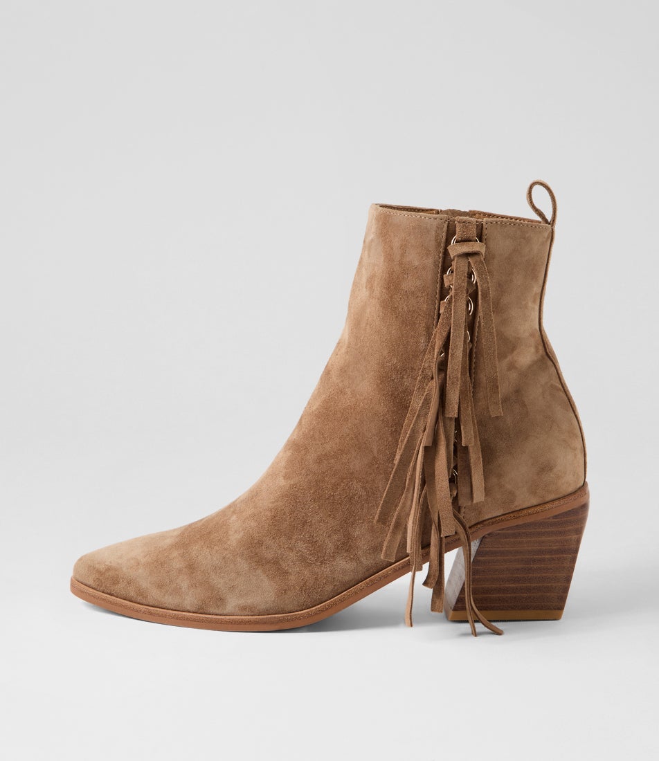 Joday Light Choc Suede Ankle Boots