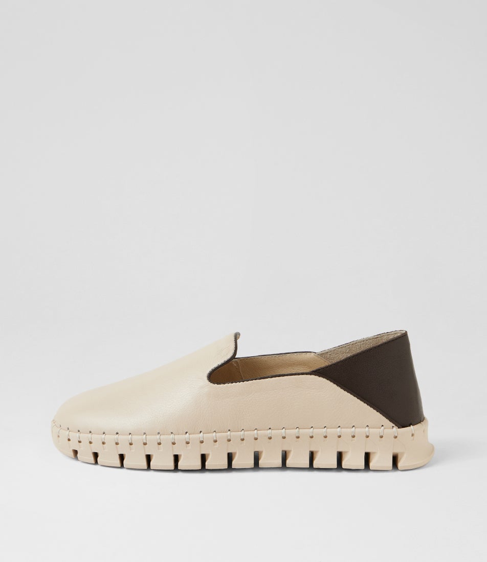 Kearies Milk Choc Leather Flat Shoes Kearies Milk Choc Leather Flat Shoes