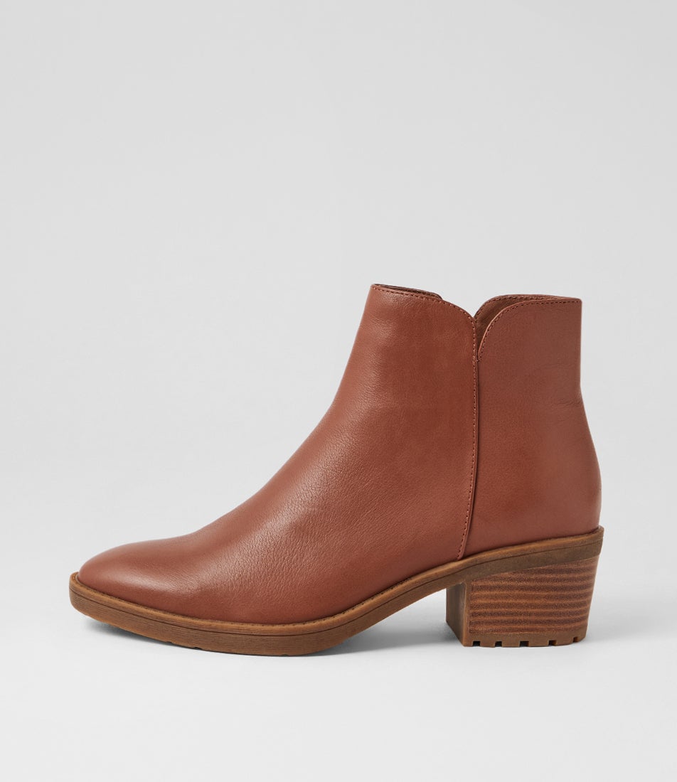 Liem New Cognac Leather Ankle Boots Liem New Cognac Leather Ankle Boots