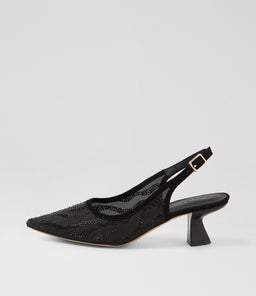 Lenship Black Mix Heels Lenship Black Mix Heels