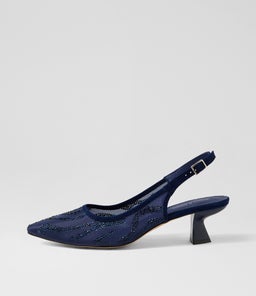 Lenship Navy Mix Heels Lenship Navy Mix Heels