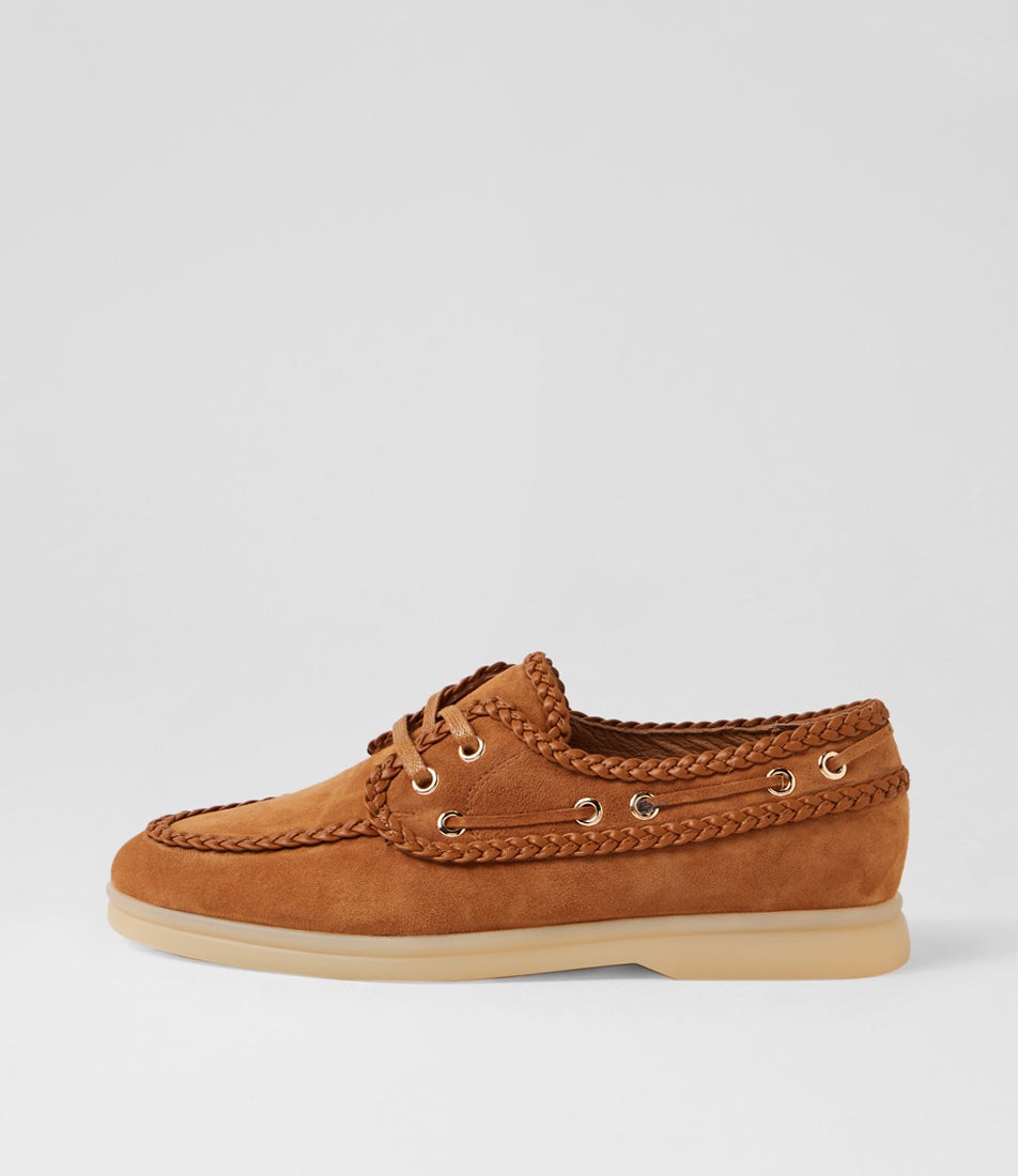 Loceen Tan Suede Boat Shoes Loceen Tan Suede Boat Shoes