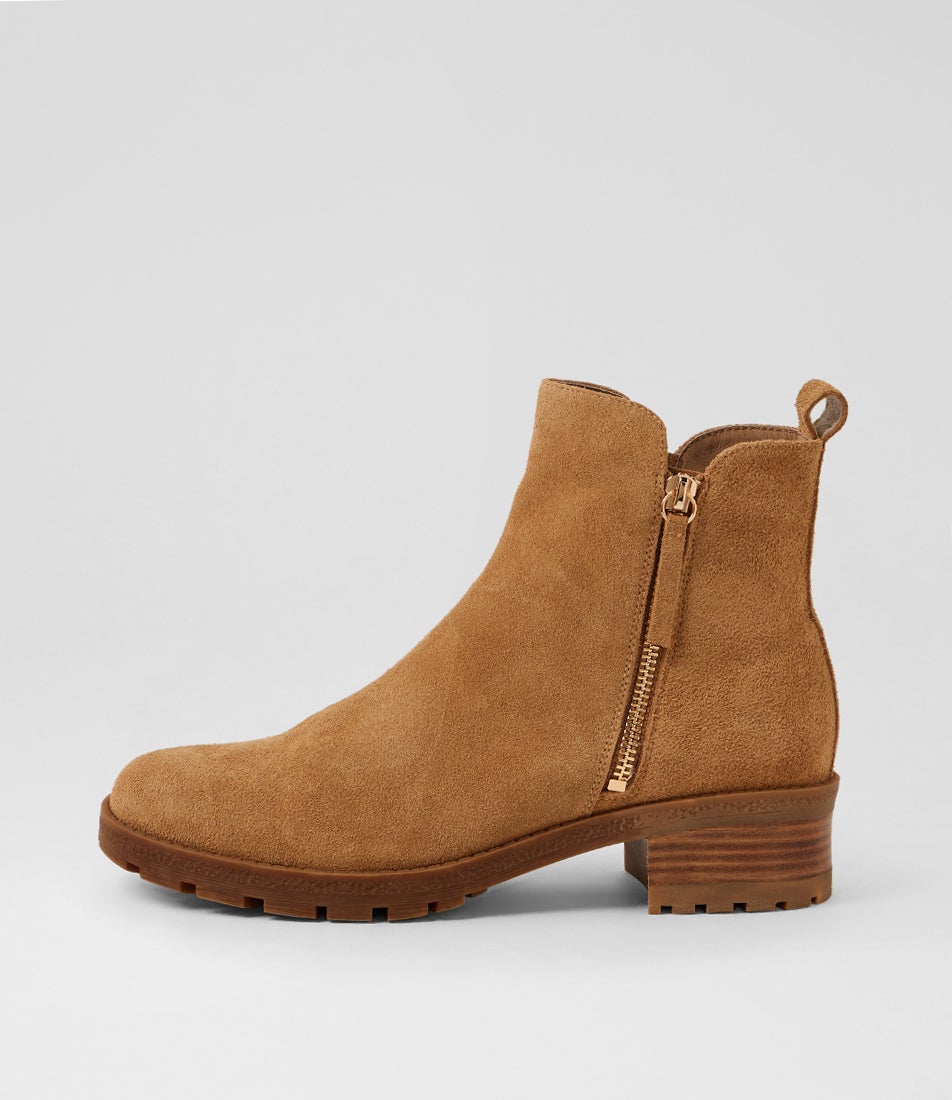 Marlieso Light Choc Suede Ankle Boots Marlieso Light Choc Suede Ankle Boots