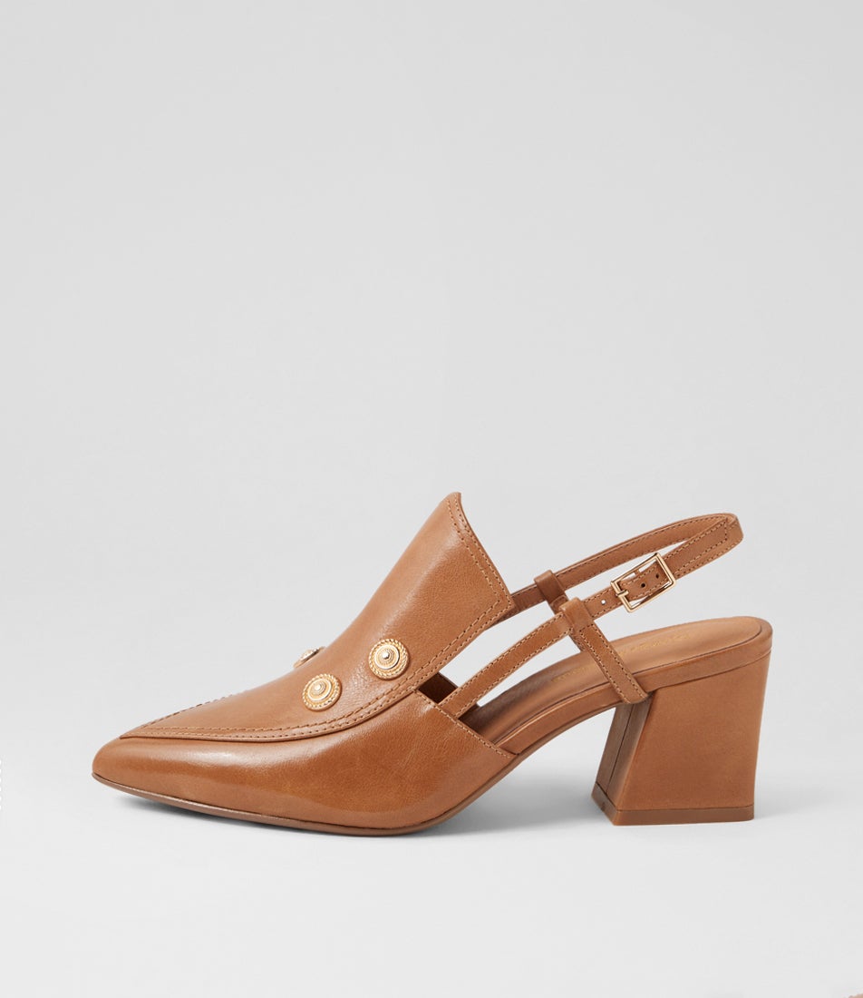 Millso Tan Leather Heels Millso Tan Leather Heels