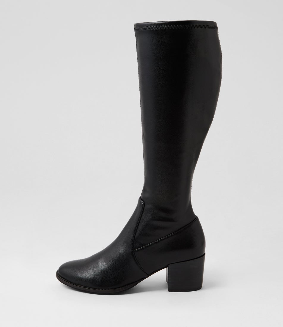 Mamoru Black Stretch Knee High Boots Mamoru Black Stretch Knee High Boots