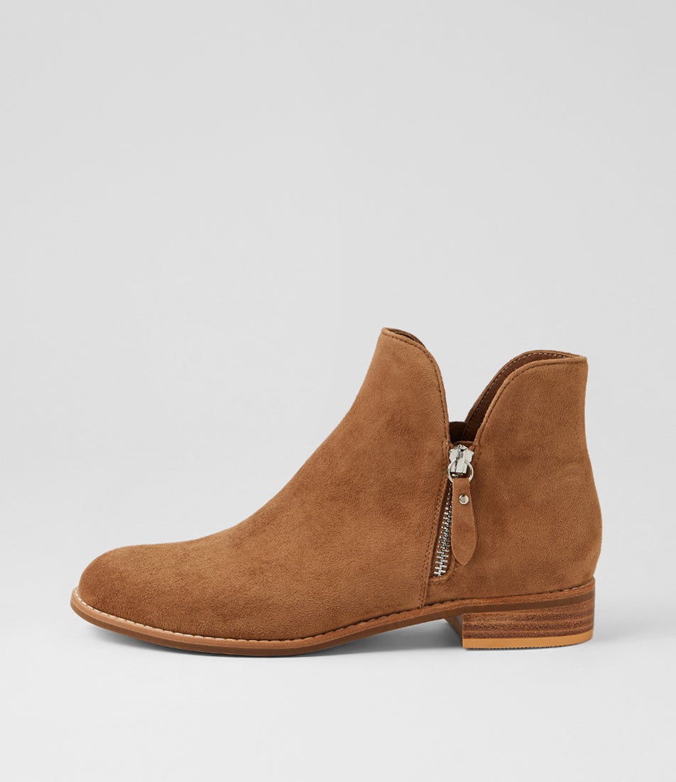 Noves Light Choc Suede Ankle Boots Noves Light Choc Suede Ankle Boots