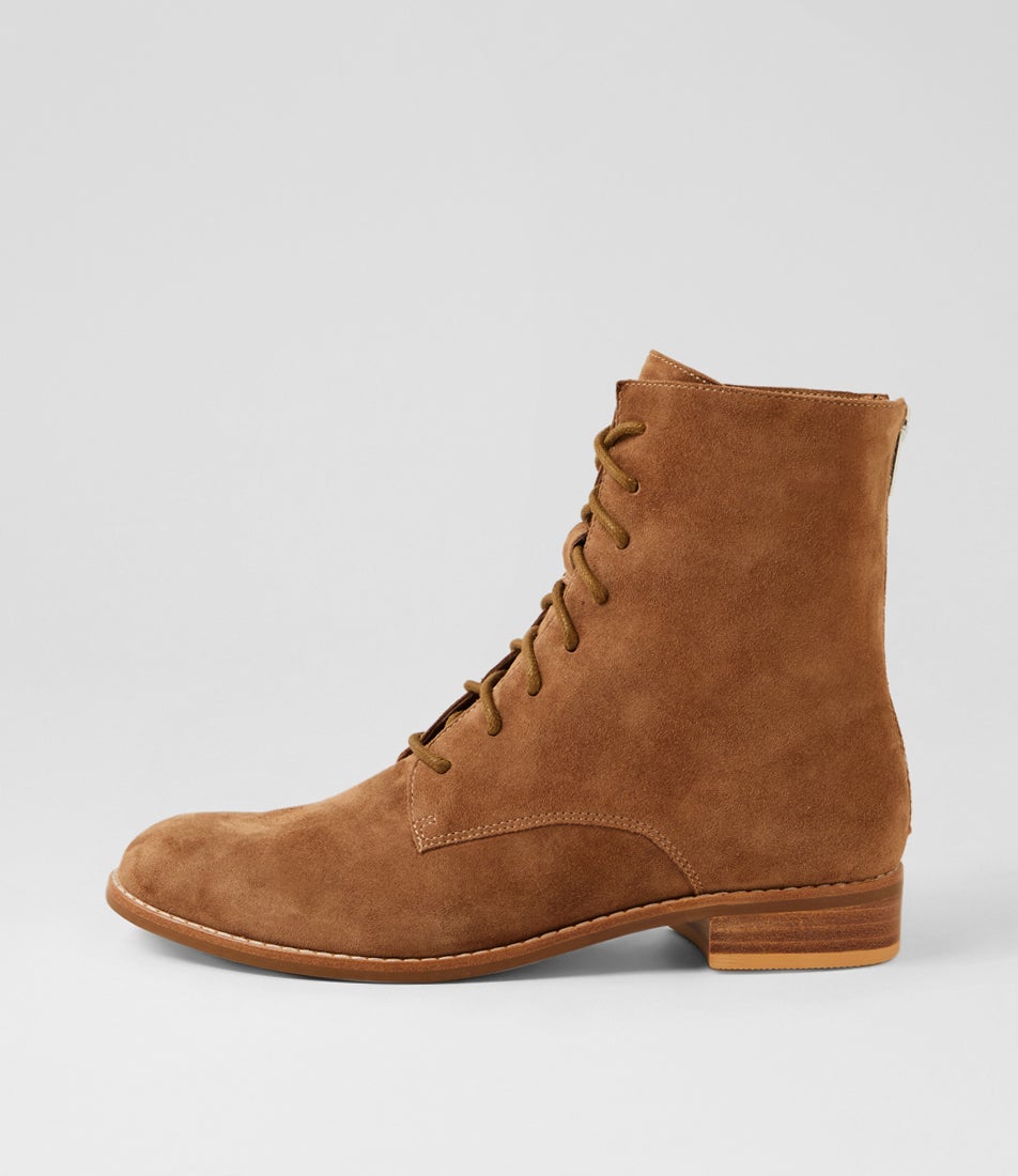 Nenula Nutmeg Suede Lace Up Boots