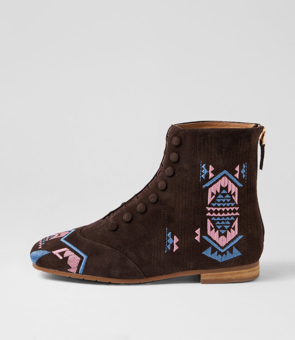 Presser Choc Multi Suede Ankle Boots Presser Choc Multi Suede Ankle Boots