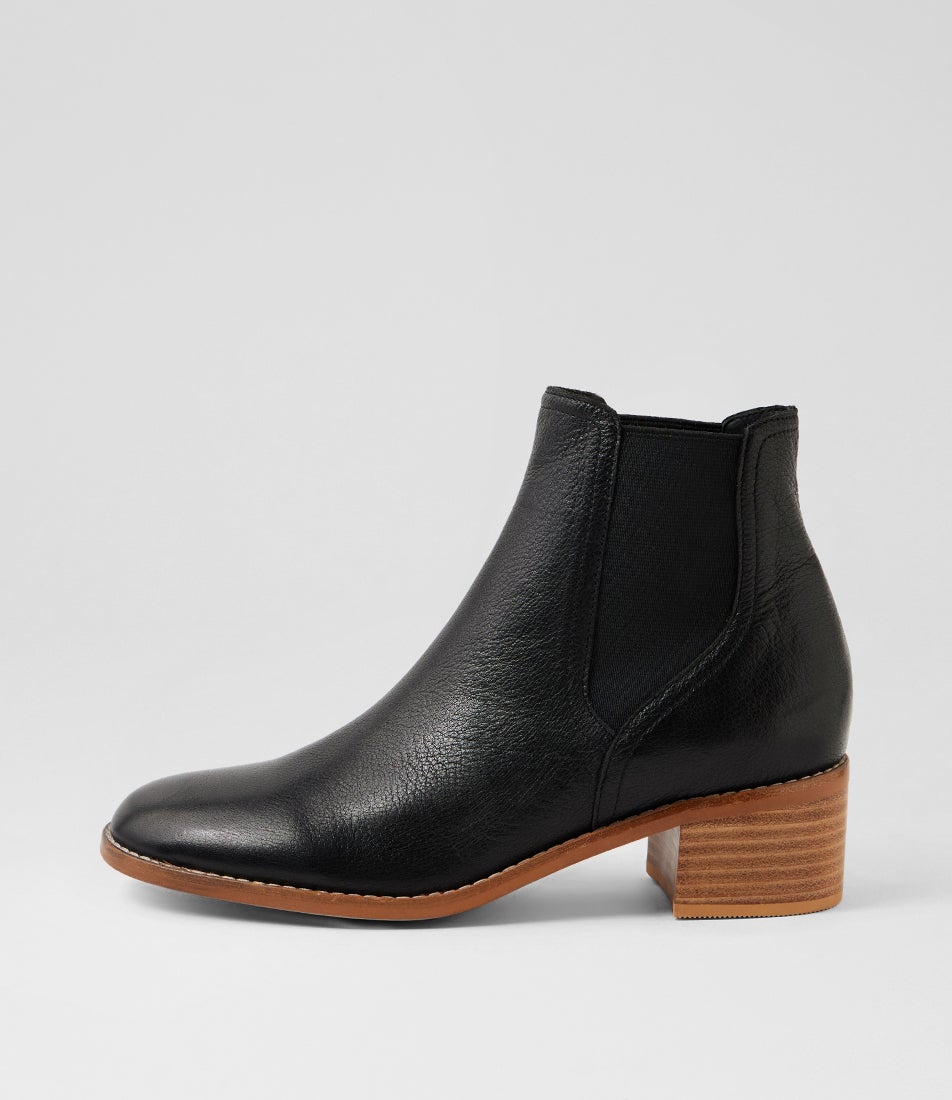 Rangela Black Natural Leather Chelsea Boots Rangela Black Natural Leather Chelsea Boots