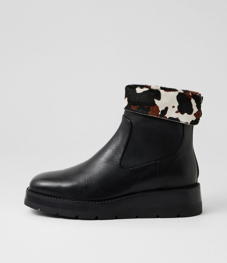 Tonline Black Leather Ankle Boots Tonline Black Leather Ankle Boots