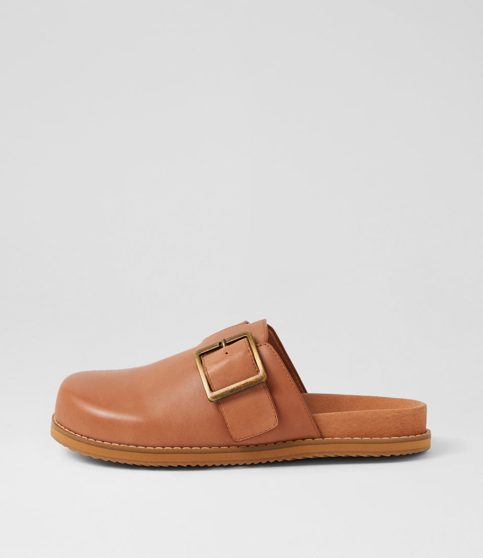 Zilten Tan Leather Mules Zilten Tan Leather Mules