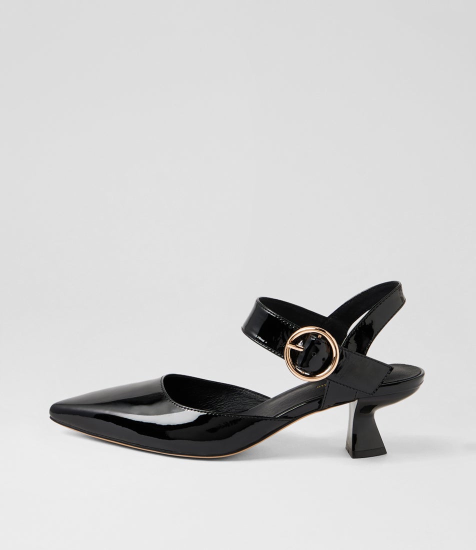 Lides Black Patent Leather Heels