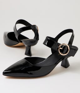 LIDES DJ BLACK PATENT LEATHER