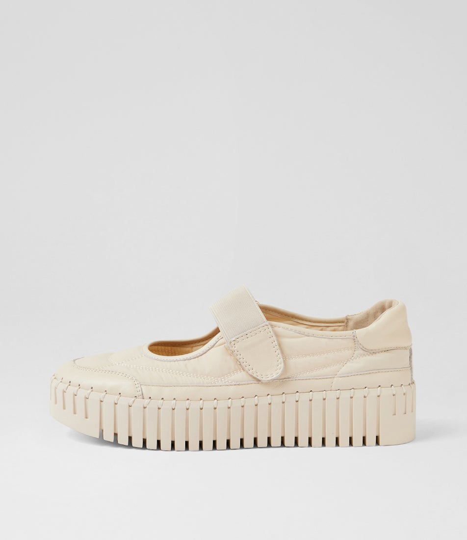 Bano Vanilla Leather Fabric Sneakers Bano Vanilla Leather Fabric Sneakers