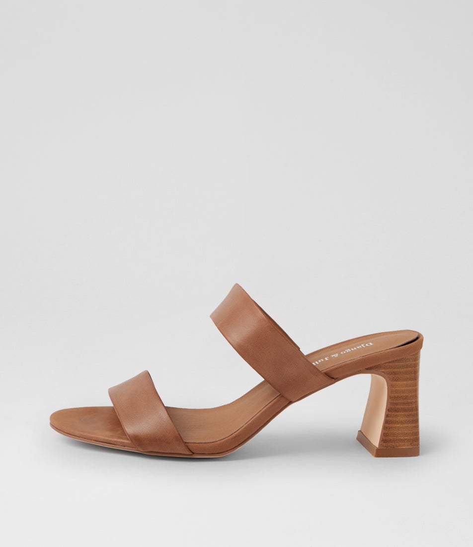 Karpura Tan Natural Leather Heeled Sandals Karpura Tan Natural Leather Heeled Sandals