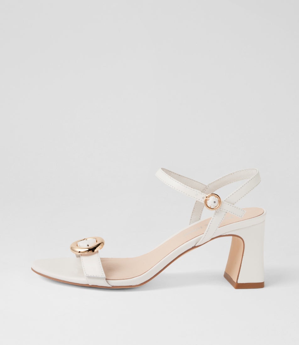 Bettany White Leather Sandals