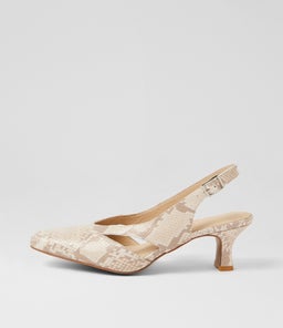 CANDAS DJ TAUPE&IVORY SNAKE LEATHER