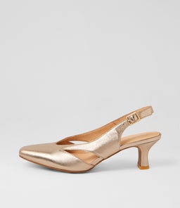 Candas Champagne Leather Heels Candas Champagne Leather Heels