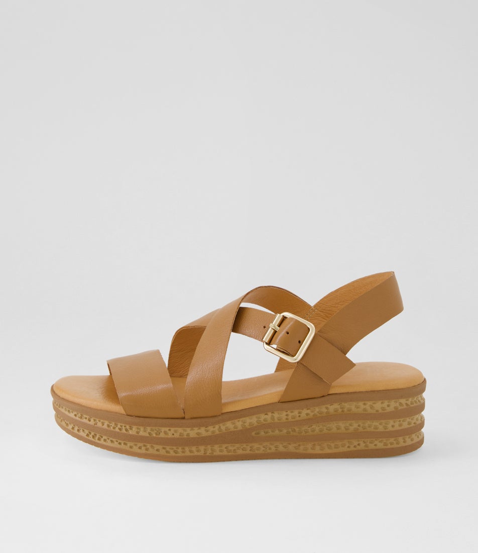 Criver Dark Tan Leather Sandals