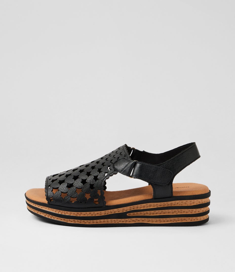 Cloves Black Leather Sandals Cloves Black Leather Sandals