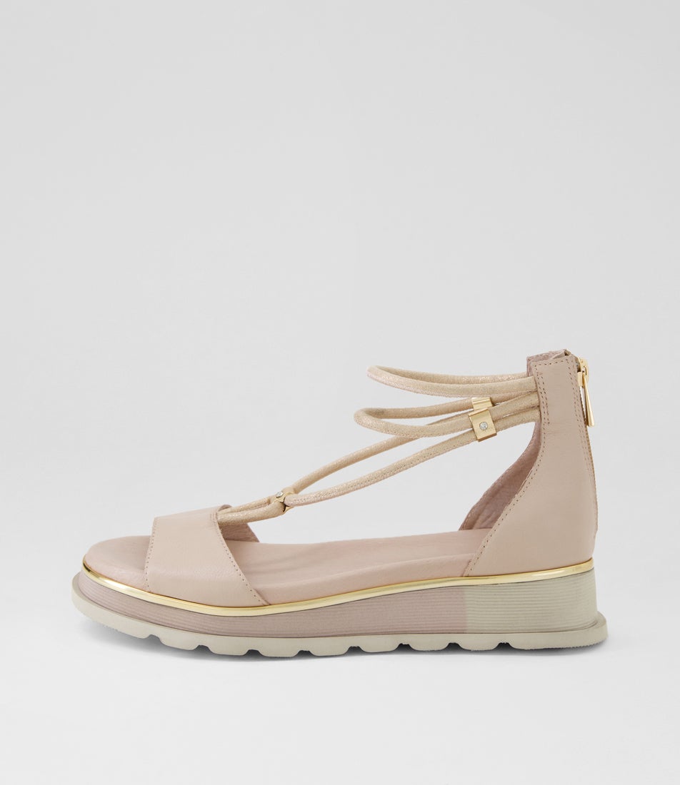 Cimone Nude Leather Sandals