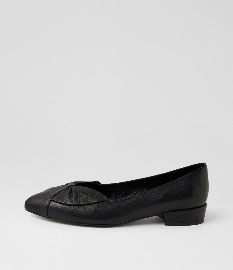 Emlyns Black Leather Pump Heels Emlyns Black Leather Pump Heels