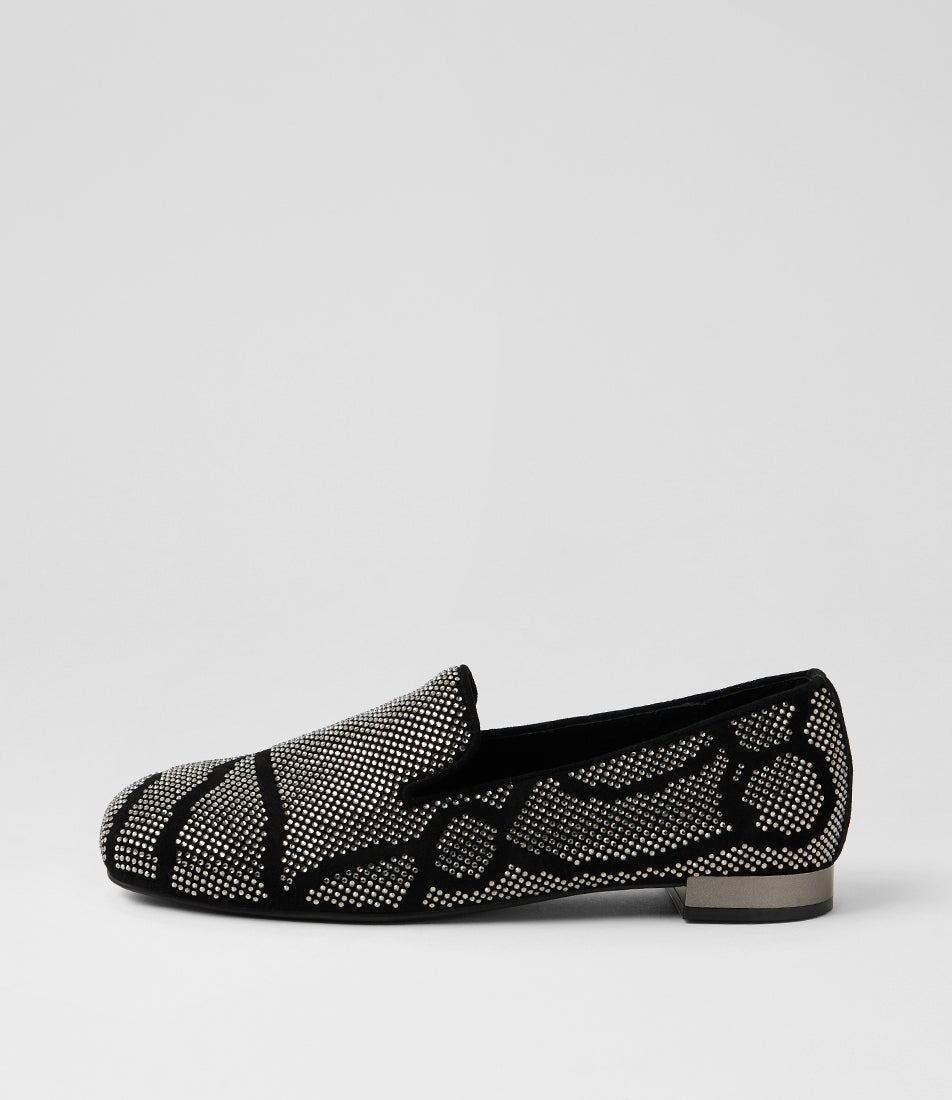 Fumer Black Suede Loafers